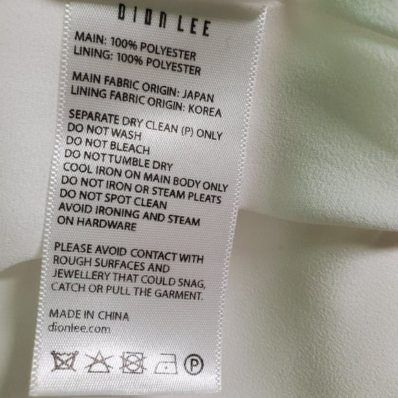 Dion Lee white Pleated Draped Marilyn Monroe midi Dress $1150 sz 4 - Picture 16 of 16